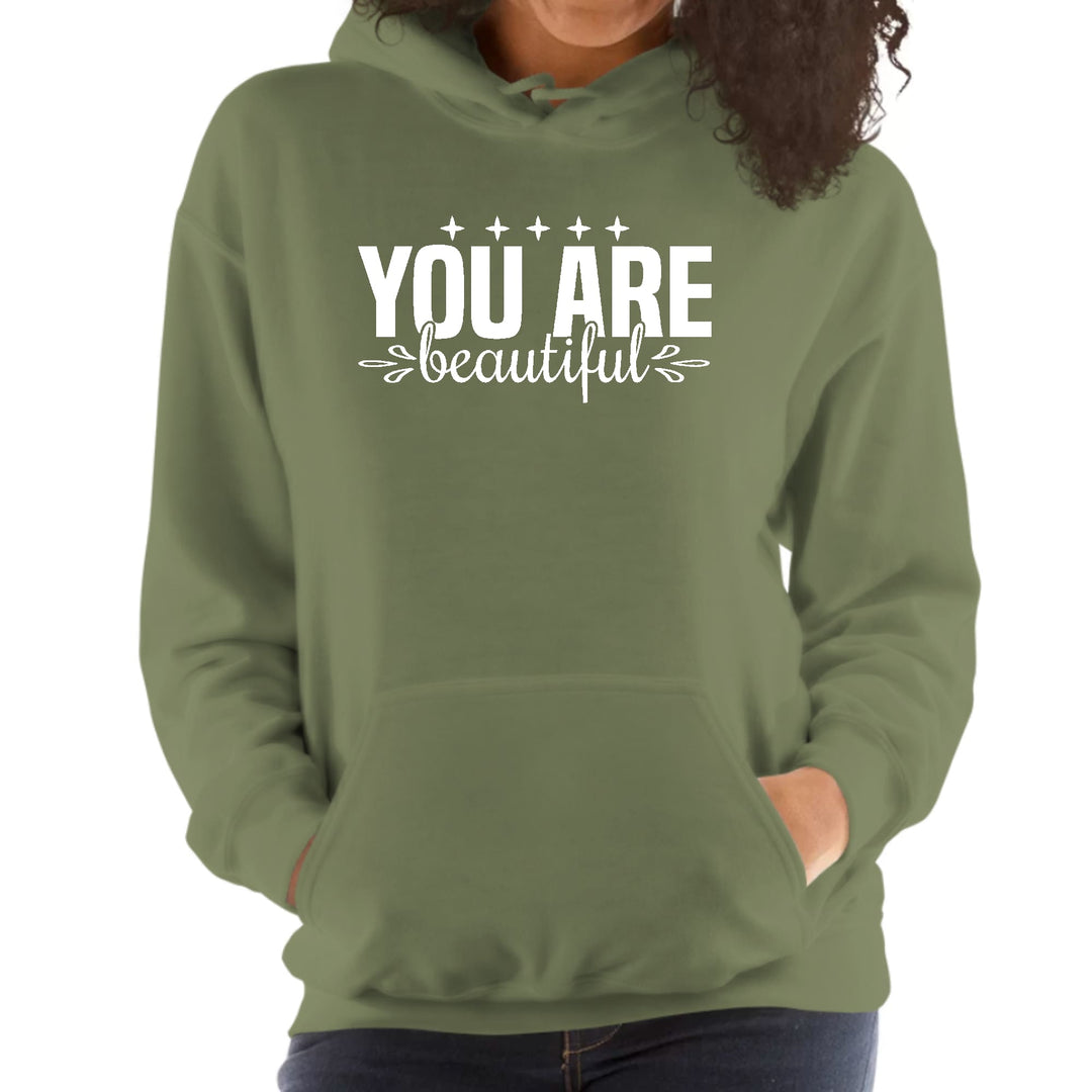 Womens Hoodie you are Beautiful Inspiration Affirmation - Womens | Hoodies