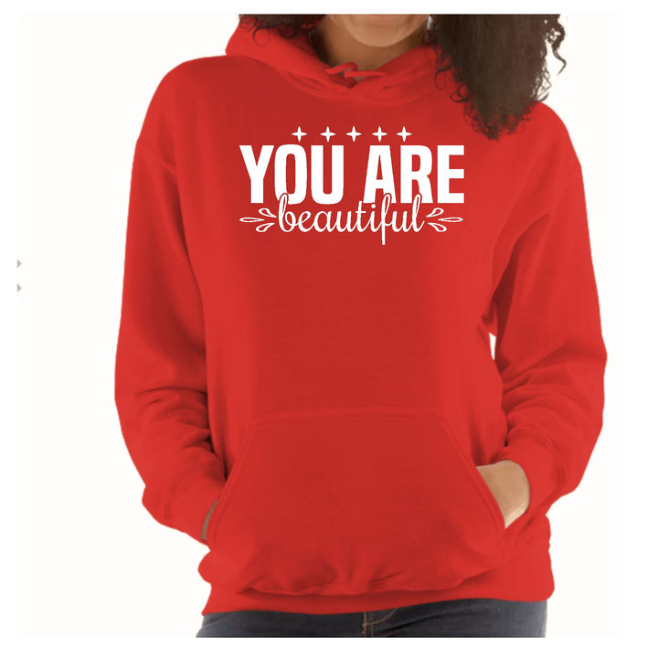 Womens Hoodie you are Beautiful Inspiration Affirmation - Womens | Hoodies