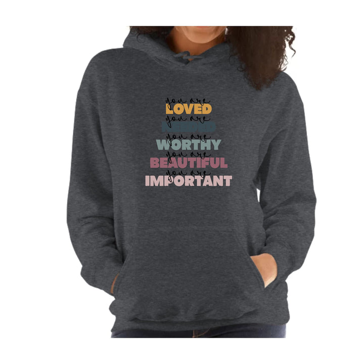 Womens Hoodie you are Loved Inspiration Affirmation - Womens | Hoodies