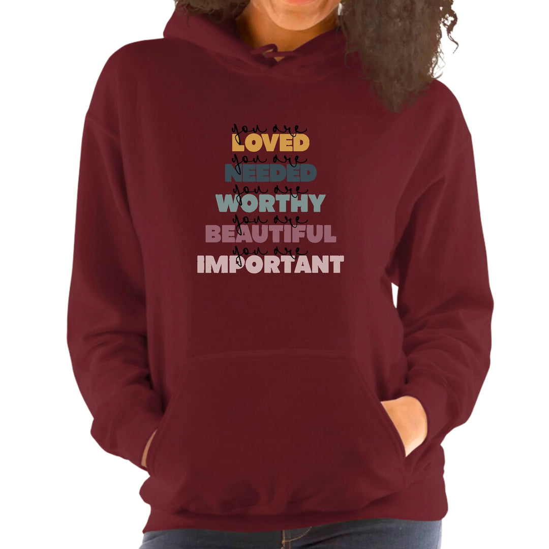 Womens Hoodie you are Loved Inspiration Affirmation - Womens | Hoodies