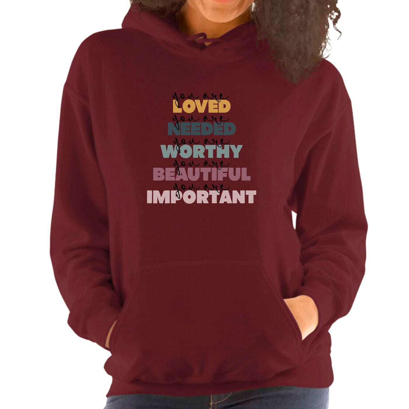 Womens Hoodie You Are Loved Inspiration Affirmation - Womens | Hoodies