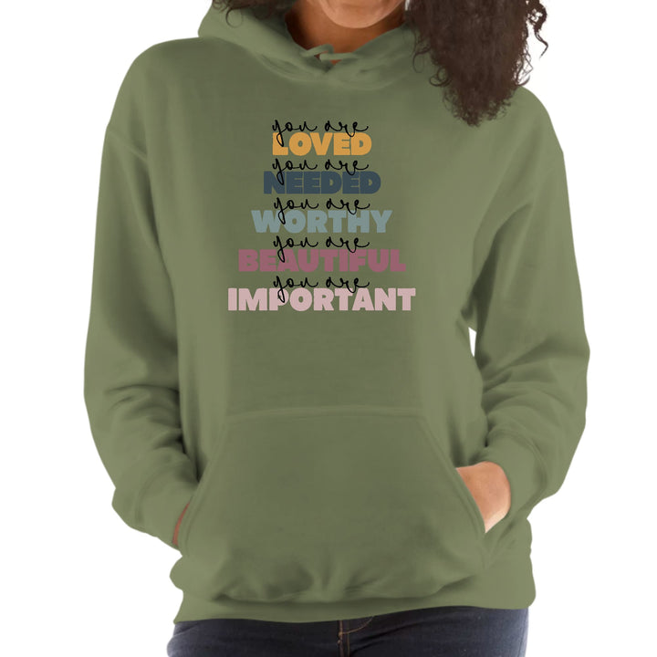 Womens Hoodie you are Loved Inspiration Affirmation - Womens | Hoodies