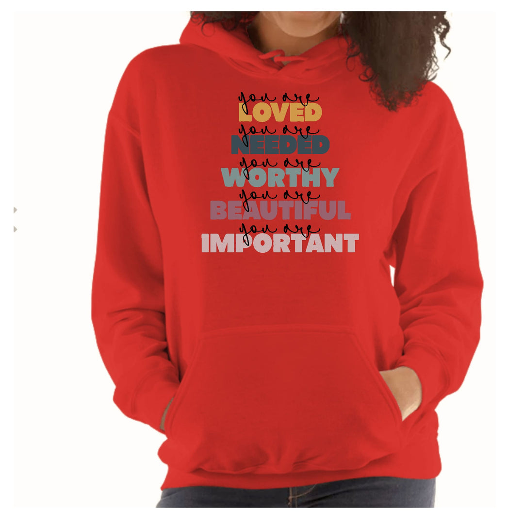 Womens Hoodie you are Loved Inspiration Affirmation - Womens | Hoodies