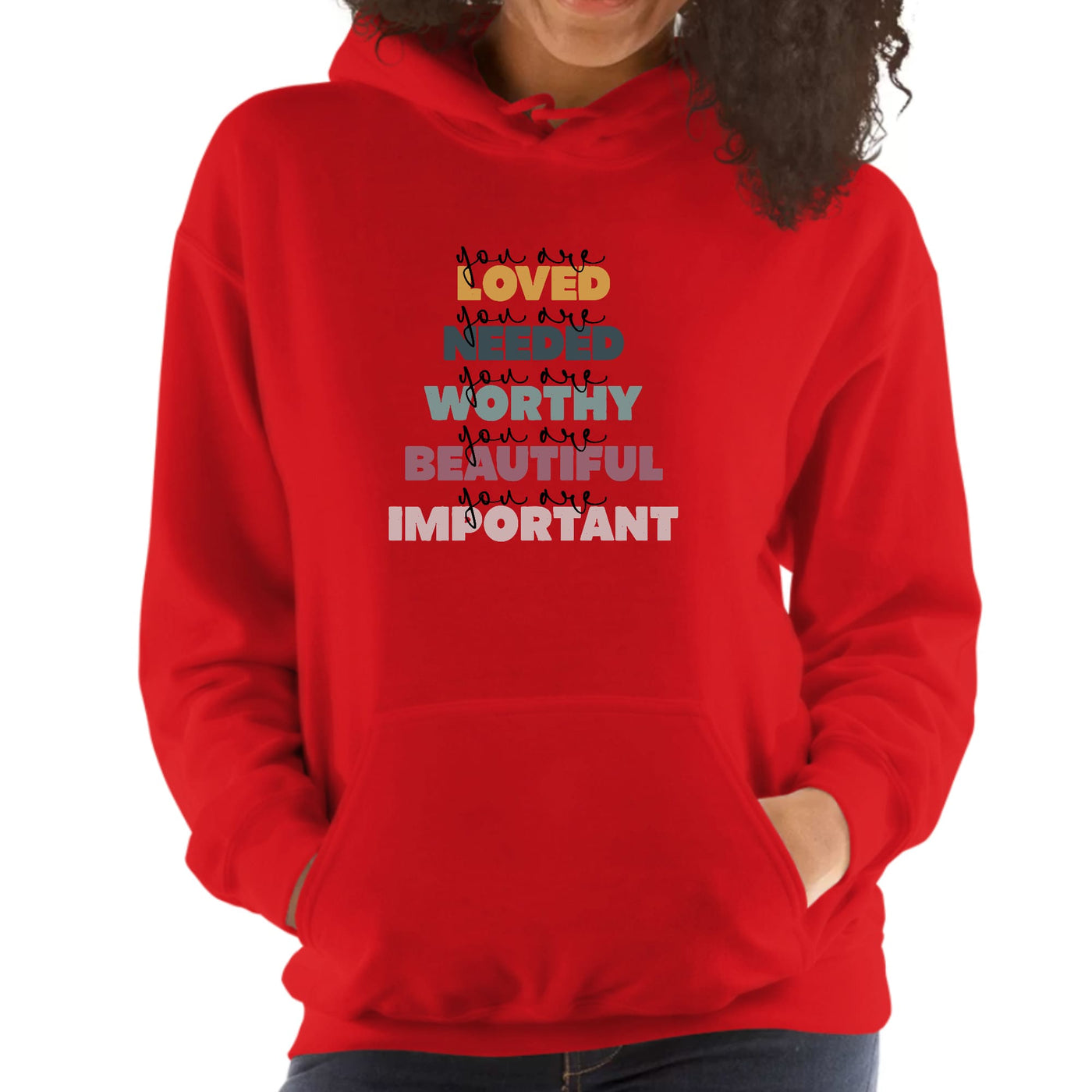 Womens Hoodie You Are Loved Inspiration Affirmation - Womens | Hoodies