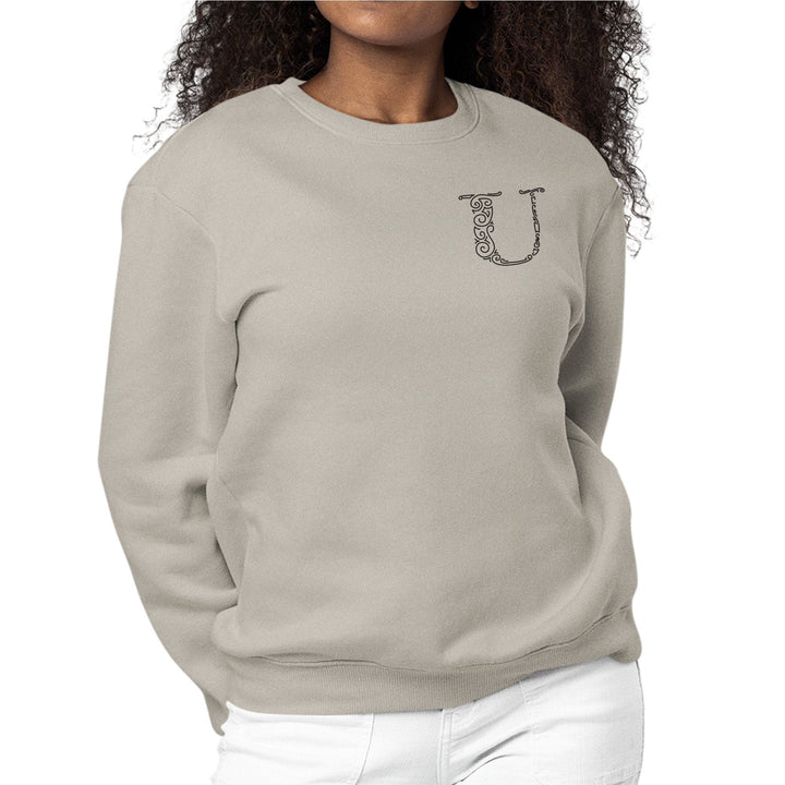 Womens Monogram Sweatshirt u Initial - Womens | Sweatshirts