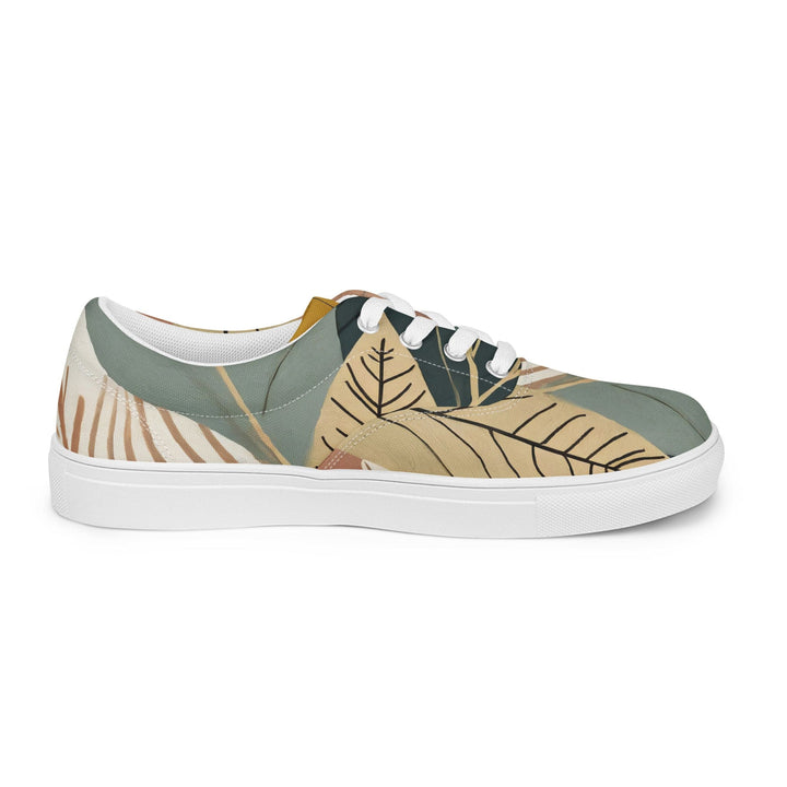 Womens Lace-up Canvas Shoes Boho Style Print 3