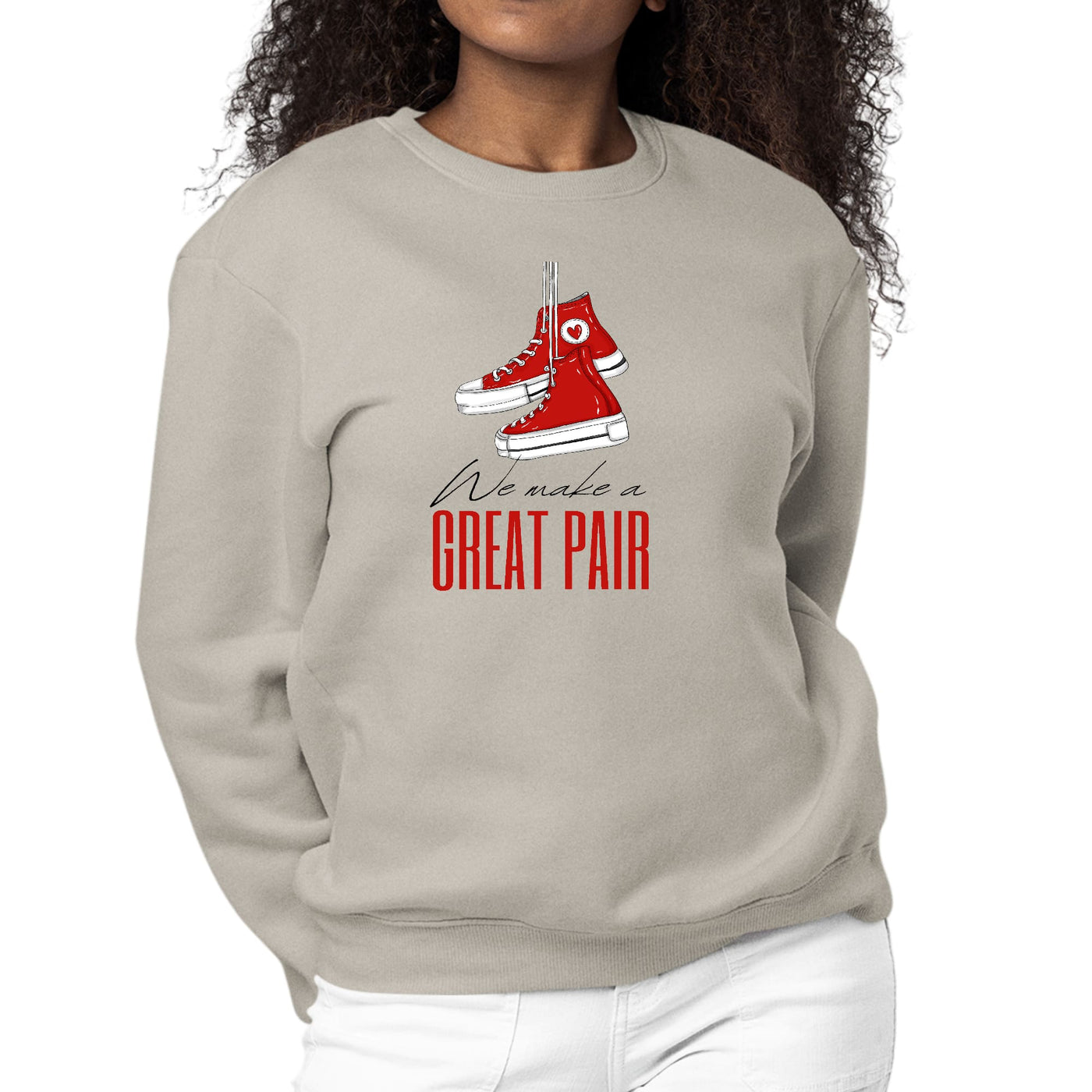 Womens Long Sleeve Graphic Sweatshirt Say It Soul We Make a Great - Womens