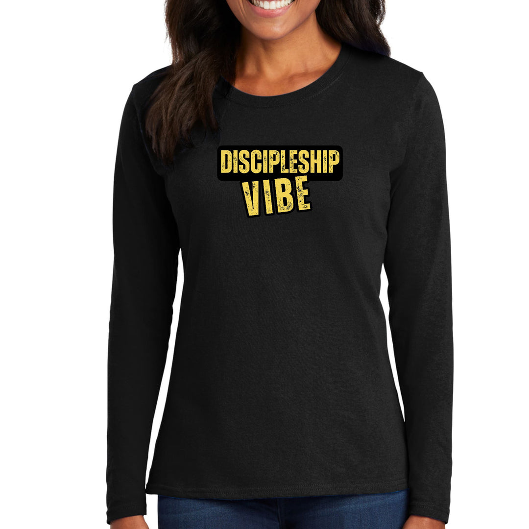 Womens Long Sleeve Graphic T-shirt - Discipleship Vibe - Womens | T-Shirts