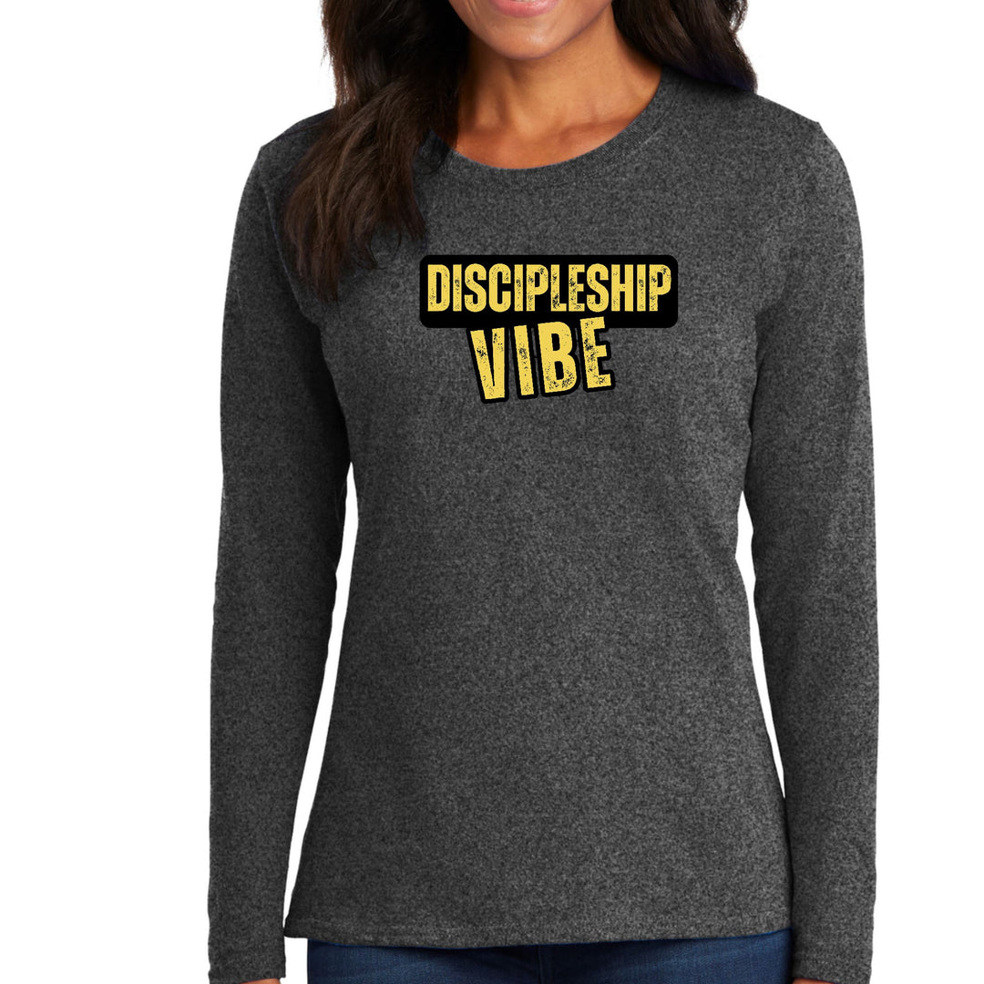 Womens Long Sleeve Graphic T-shirt - Discipleship Vibe - Womens | T-Shirts