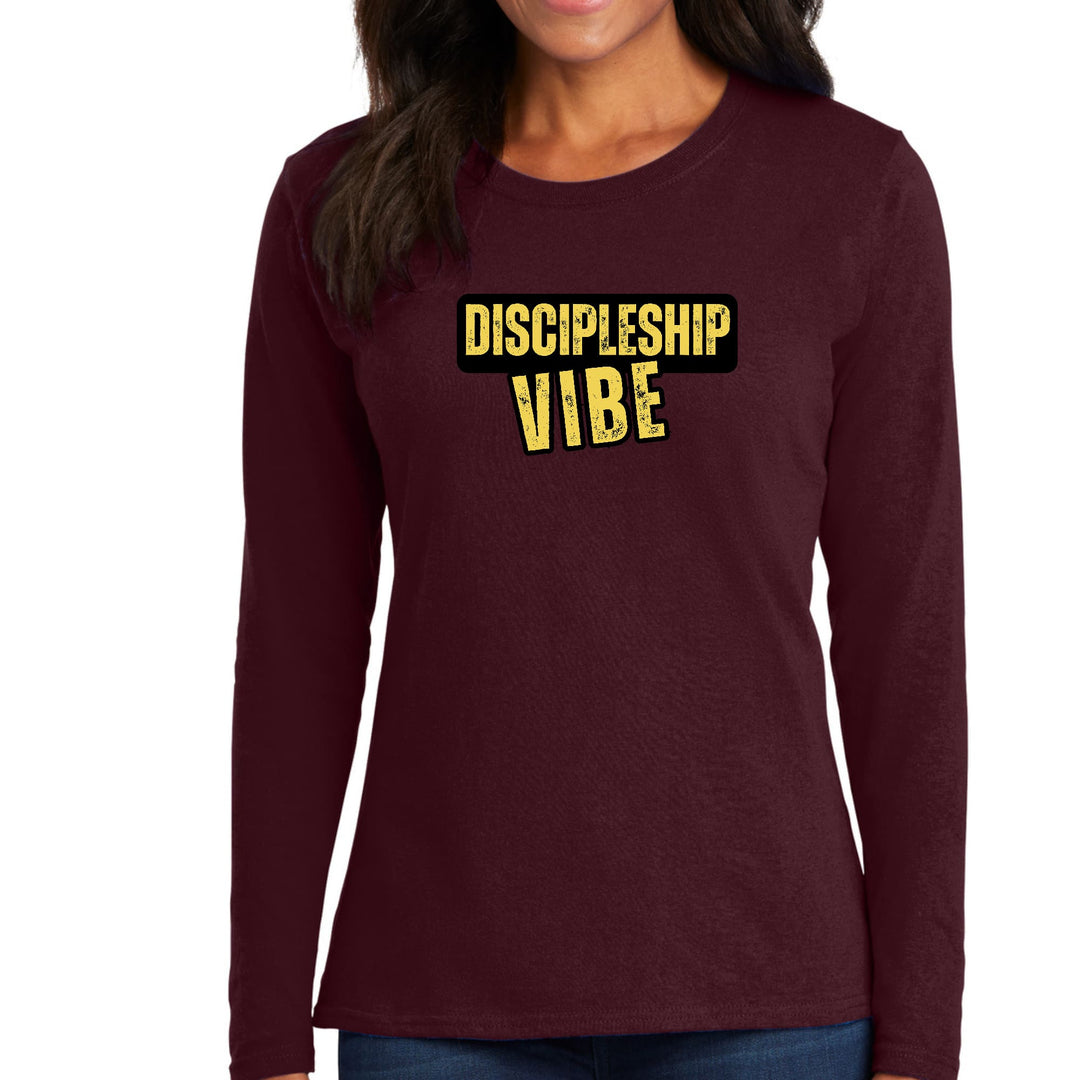 Womens Long Sleeve Graphic T-shirt - Discipleship Vibe - Womens | T-Shirts