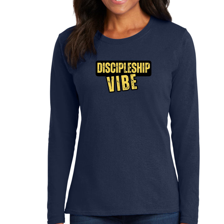 Womens Long Sleeve Graphic T-shirt - Discipleship Vibe - Womens | T-Shirts