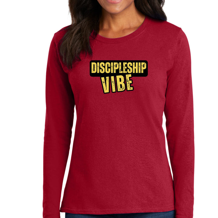 Womens Long Sleeve Graphic T-shirt - Discipleship Vibe - Womens | T-Shirts