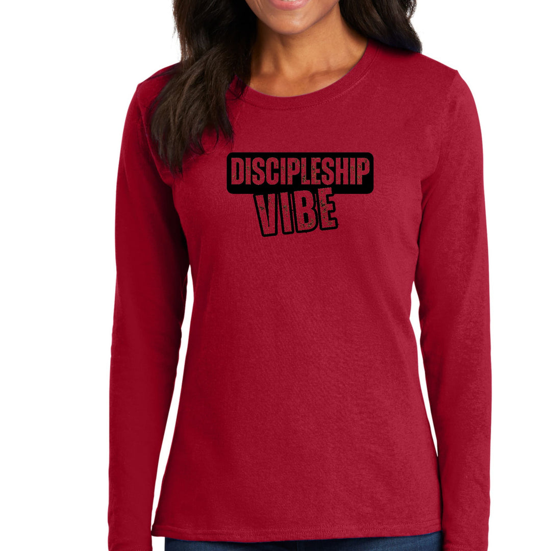 Womens Long Sleeve Graphic T-shirt - Discipleship Vibe - Womens | T-Shirts