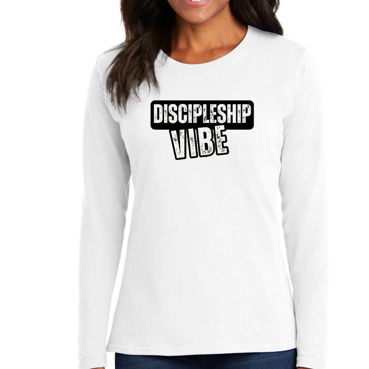 Womens Long Sleeve Graphic T-shirt - Discipleship Vibe - Womens | T-Shirts