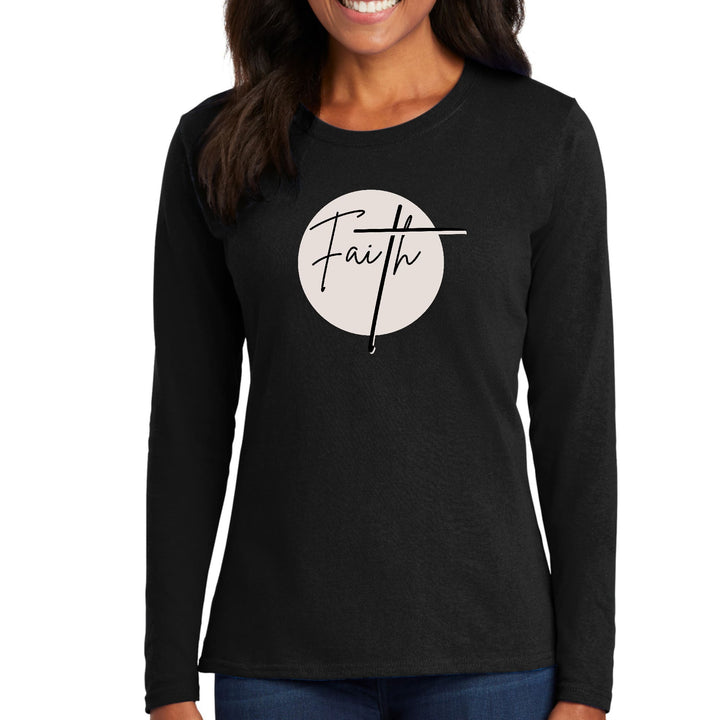 Womens Long Sleeve Graphic T-shirt Faith Print - Womens | T-Shirts | Long