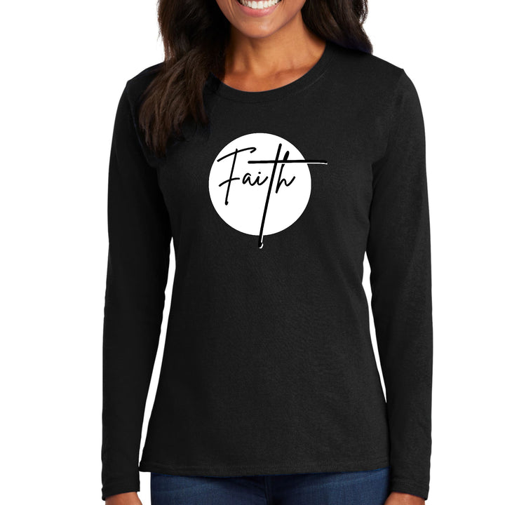 Womens Long Sleeve Graphic T-shirt Faith Print - Womens | T-Shirts | Long