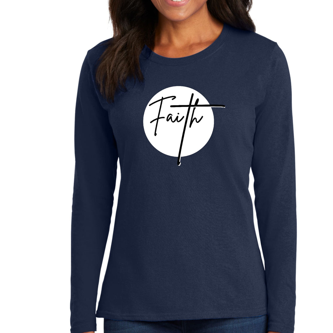 Womens Long Sleeve Graphic T-shirt Faith Print - Womens | T-Shirts | Long