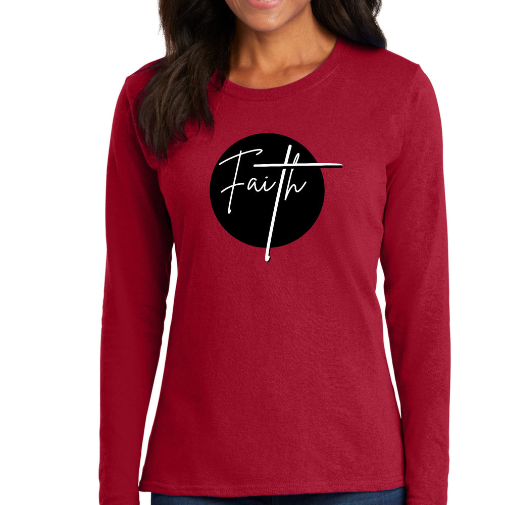 Womens Long Sleeve Graphic T-shirt Faith Print - Womens | T-Shirts | Long