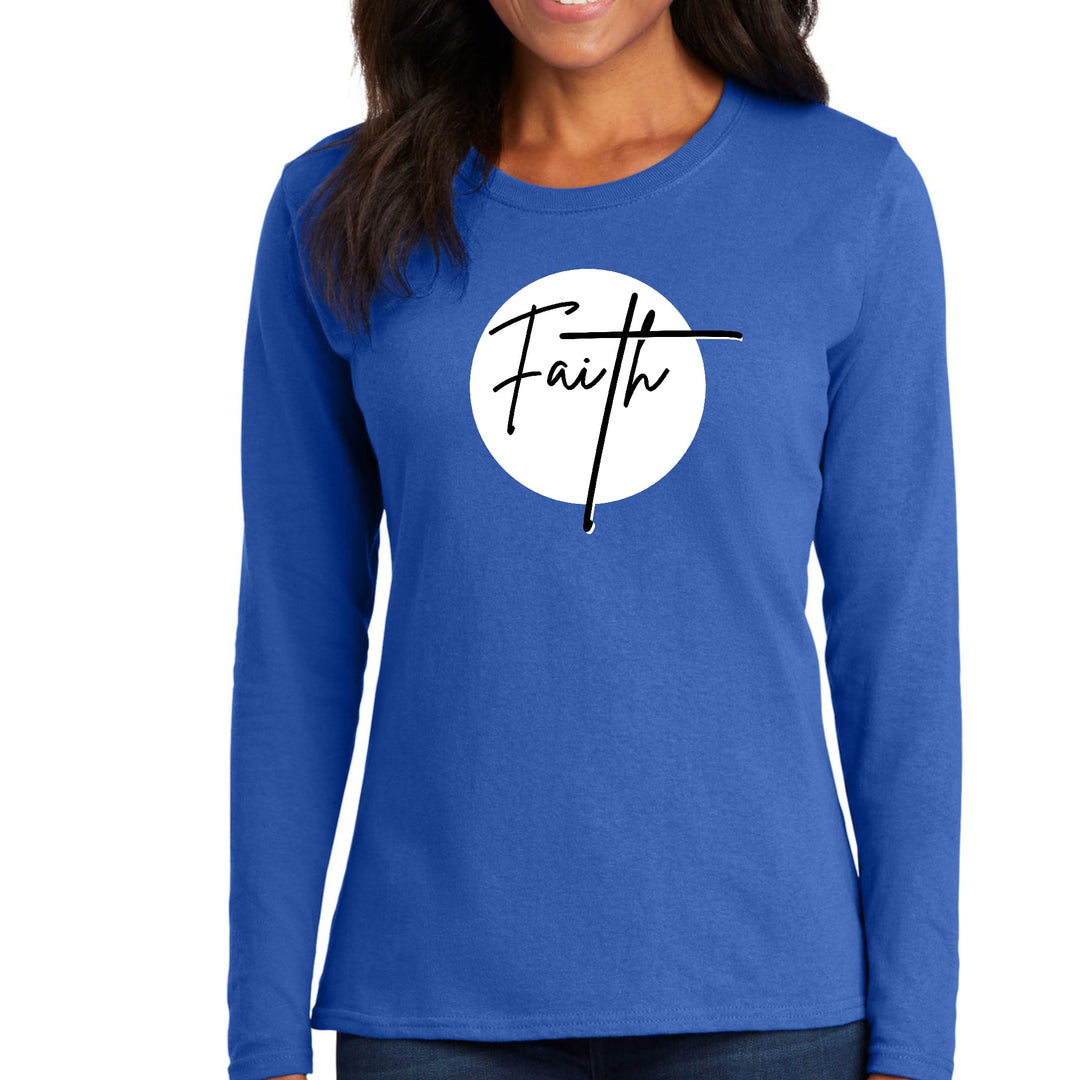 Womens Long Sleeve Graphic T-shirt Faith Print - Womens | T-Shirts | Long