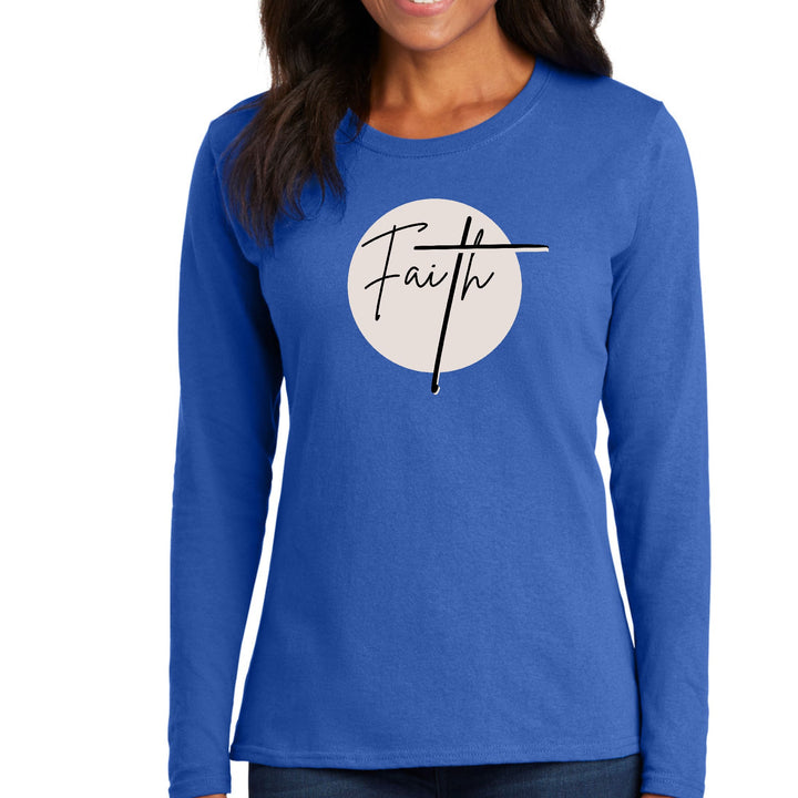 Womens Long Sleeve Graphic T-shirt Faith Print - Womens | T-Shirts | Long