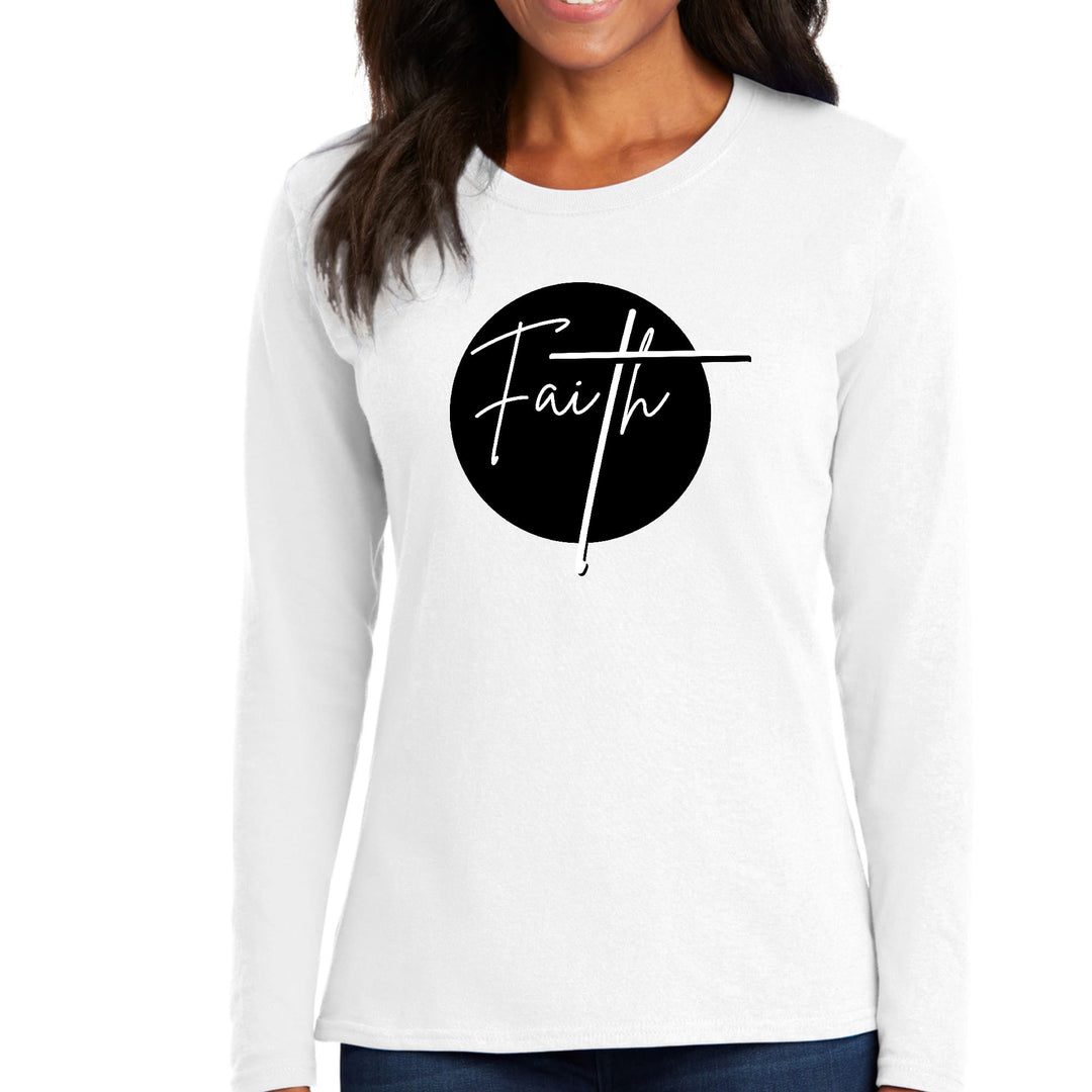 Womens Long Sleeve Graphic T-shirt Faith Print - Womens | T-Shirts | Long