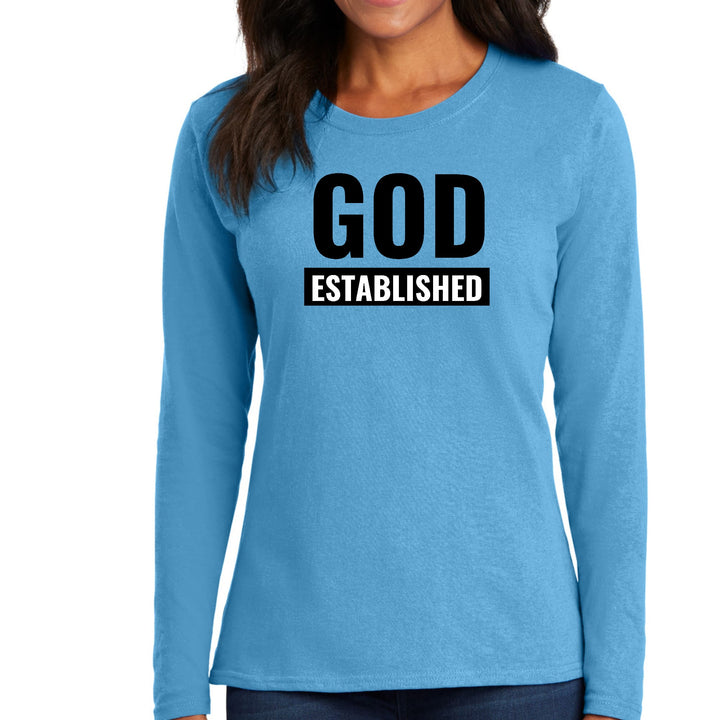 Womens Long Sleeve Graphic T-shirt God Established - Womens | T-Shirts | Long