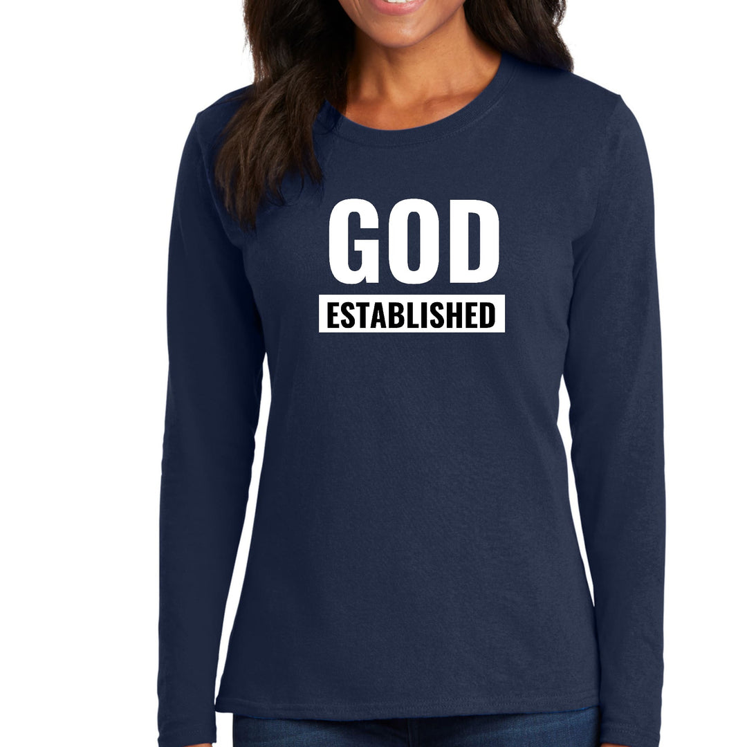 Womens Long Sleeve Graphic T-shirt God Established - Womens | T-Shirts | Long