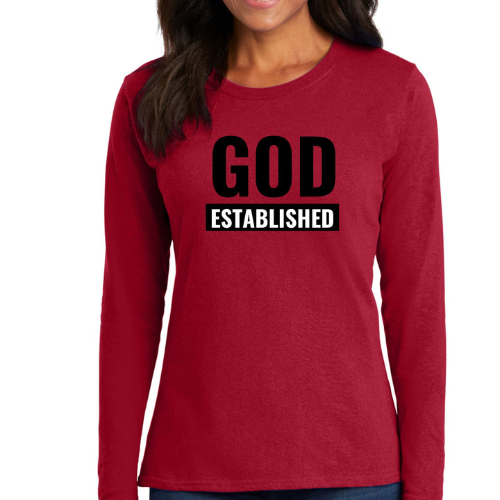 Womens Long Sleeve Graphic T-shirt God Established - Womens | T-Shirts | Long