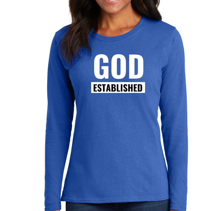 Womens Long Sleeve Graphic T-shirt God Established - Womens | T-Shirts | Long