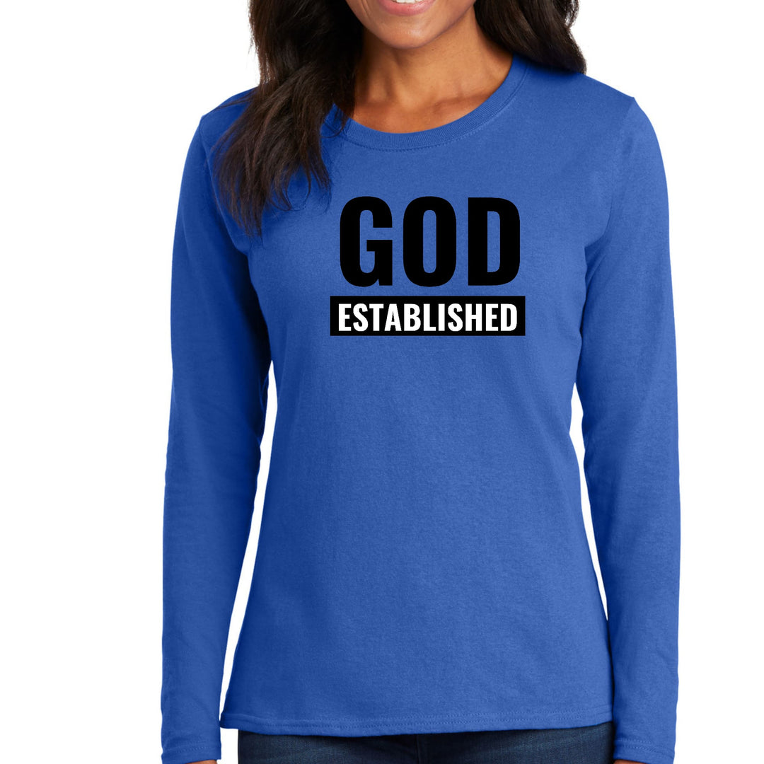 Womens Long Sleeve Graphic T-shirt God Established - Womens | T-Shirts | Long