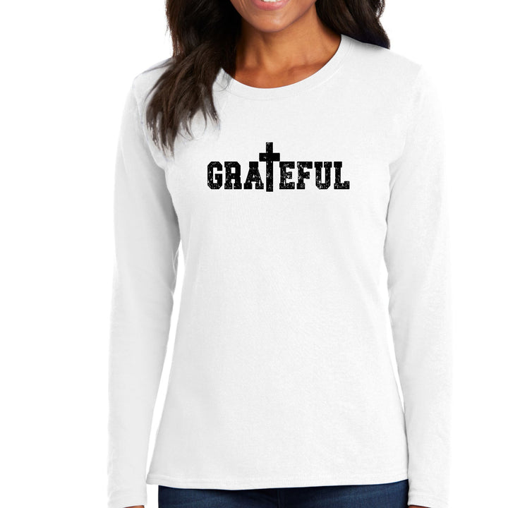 Womens Long Sleeve Graphic T-shirt Grateful Print - Womens | T-Shirts | Long