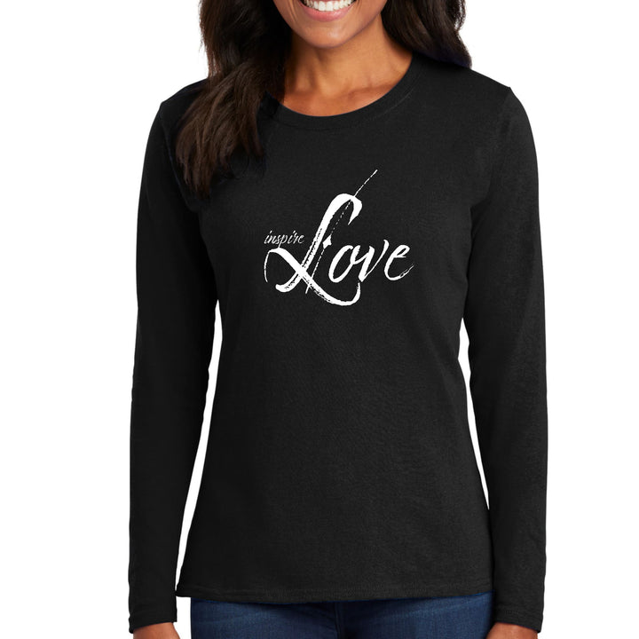 Womens Long Sleeve Graphic T-shirt Inspire Love - Womens | T-Shirts | Long