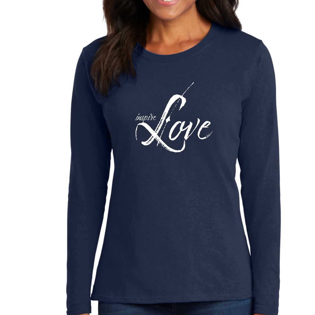 Womens Long Sleeve Graphic T-shirt Inspire Love - Womens | T-Shirts | Long