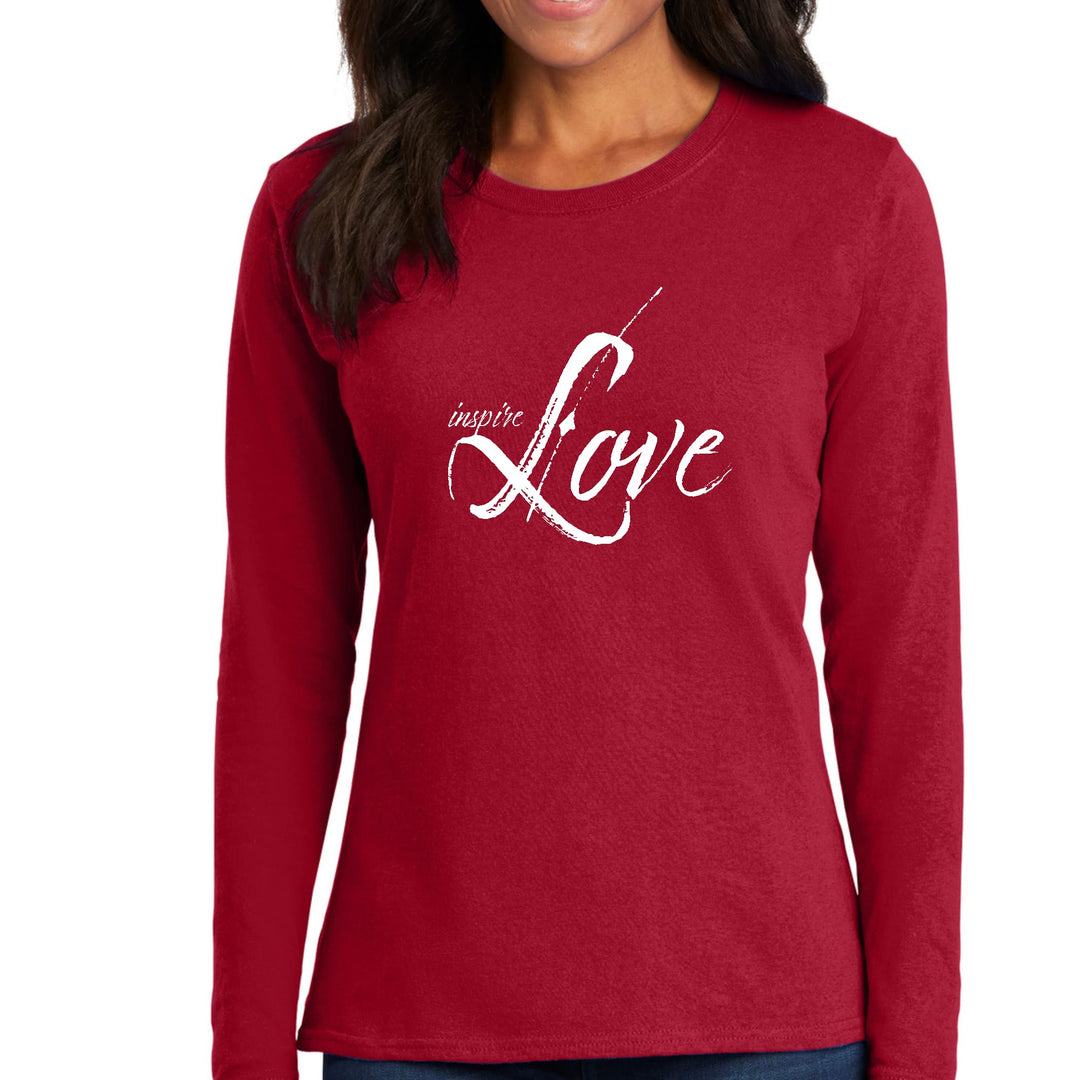 Womens Long Sleeve Graphic T-shirt Inspire Love - Womens | T-Shirts | Long