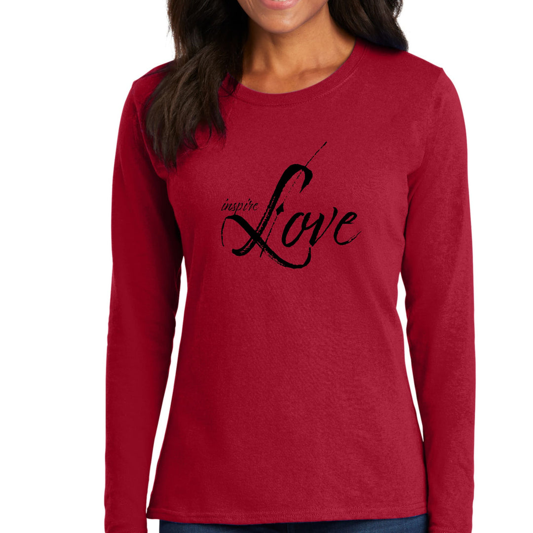 Womens Long Sleeve Graphic T-shirt Inspire Love - Womens | T-Shirts | Long