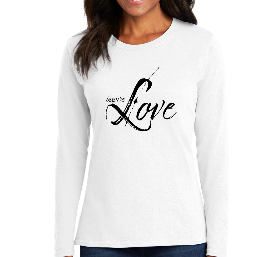 Womens Long Sleeve Graphic T-shirt Inspire Love - Womens | T-Shirts | Long