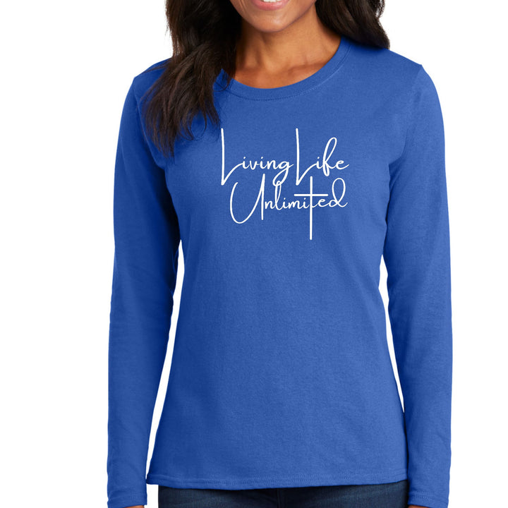 Womens Long Sleeve Graphic T-shirt Living Life Unlimited - Womens | T-Shirts