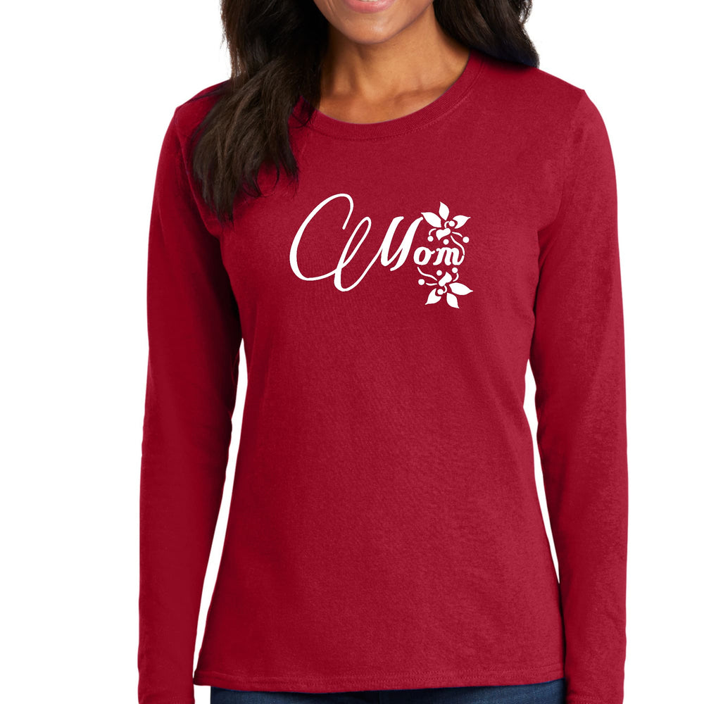 Womens Long Sleeve Graphic T-shirt Mom Appreciation for Mothers - Womens