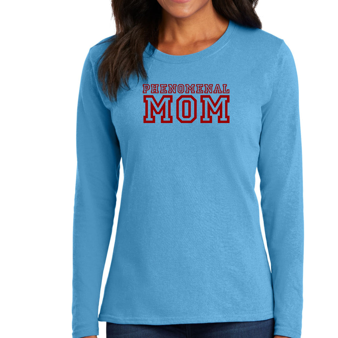 Womens Long Sleeve Graphic T-shirt Phenomenal Mom Red Print - Womens | T-Shirts