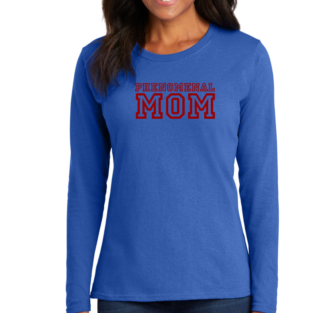 Womens Long Sleeve Graphic T-shirt Phenomenal Mom Red Print - Womens | T-Shirts