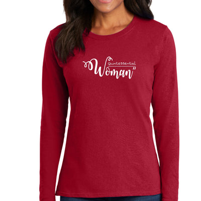 Womens Long Sleeve Graphic T-shirt Quintessential Woman - Womens | T-Shirts