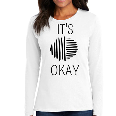 Womens Long Sleeve Graphic T-shirt - Say It Soul Its Okay Black - Womens