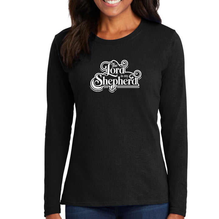 Womens Long Sleeve Graphic T-shirt the Lord is my Shepherd - Womens | T-Shirts