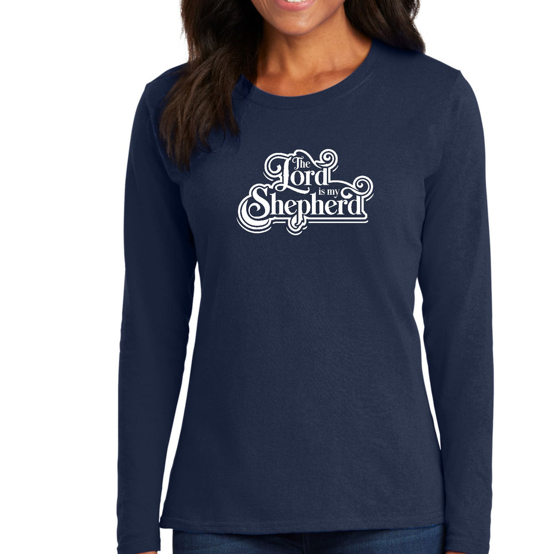 Womens Long Sleeve Graphic T-shirt the Lord is my Shepherd - Womens | T-Shirts