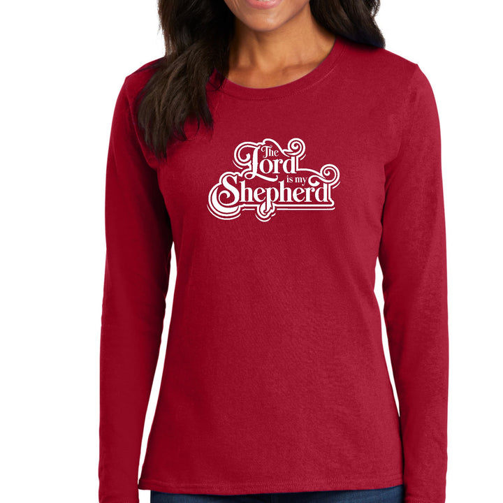 Womens Long Sleeve Graphic T-shirt the Lord is my Shepherd - Womens | T-Shirts