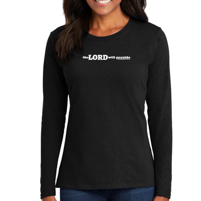Womens Long Sleeve Graphic T - shirt The Lord Will Provide Print - T - Shirts