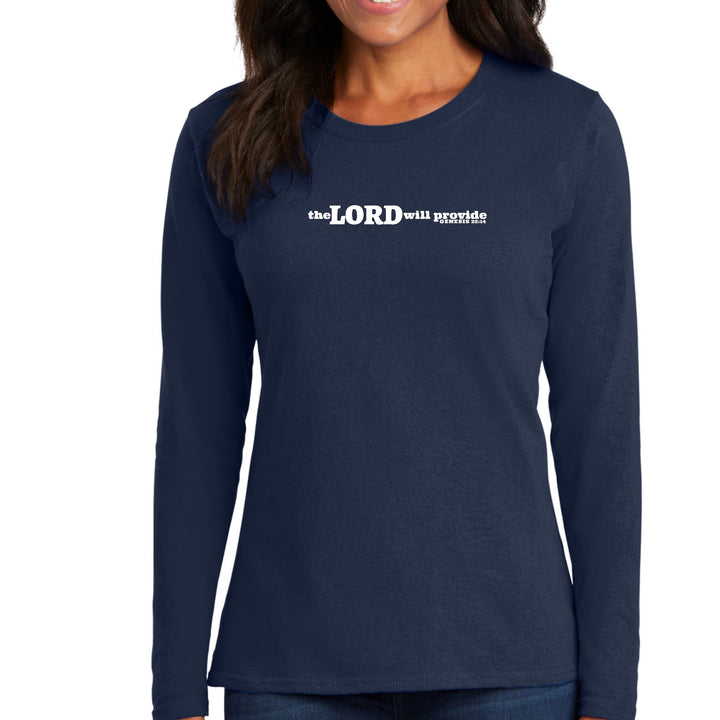 Womens Long Sleeve Graphic T-shirt the Lord will Provide Print - Womens