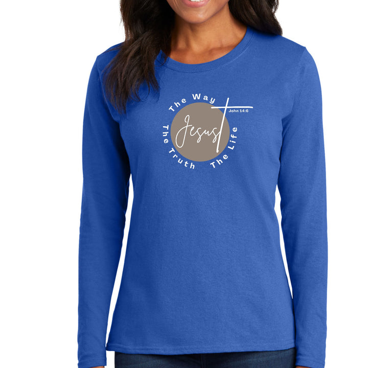 Womens Long Sleeve Graphic T-shirt the Truth the Way the Life - Womens