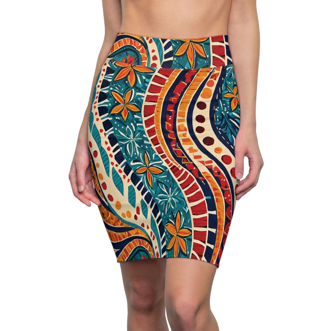 Womens Pencil Skirt Abstract Vibrant Multicolor Pattern 61374 - Womens | Skirts