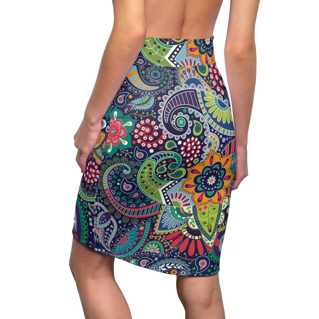 Womens Pencil Skirt Floral Paisley 22523 - Womens | Skirts